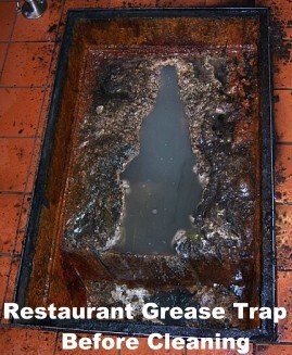 Restaurant Grease Trap Before Cleaning